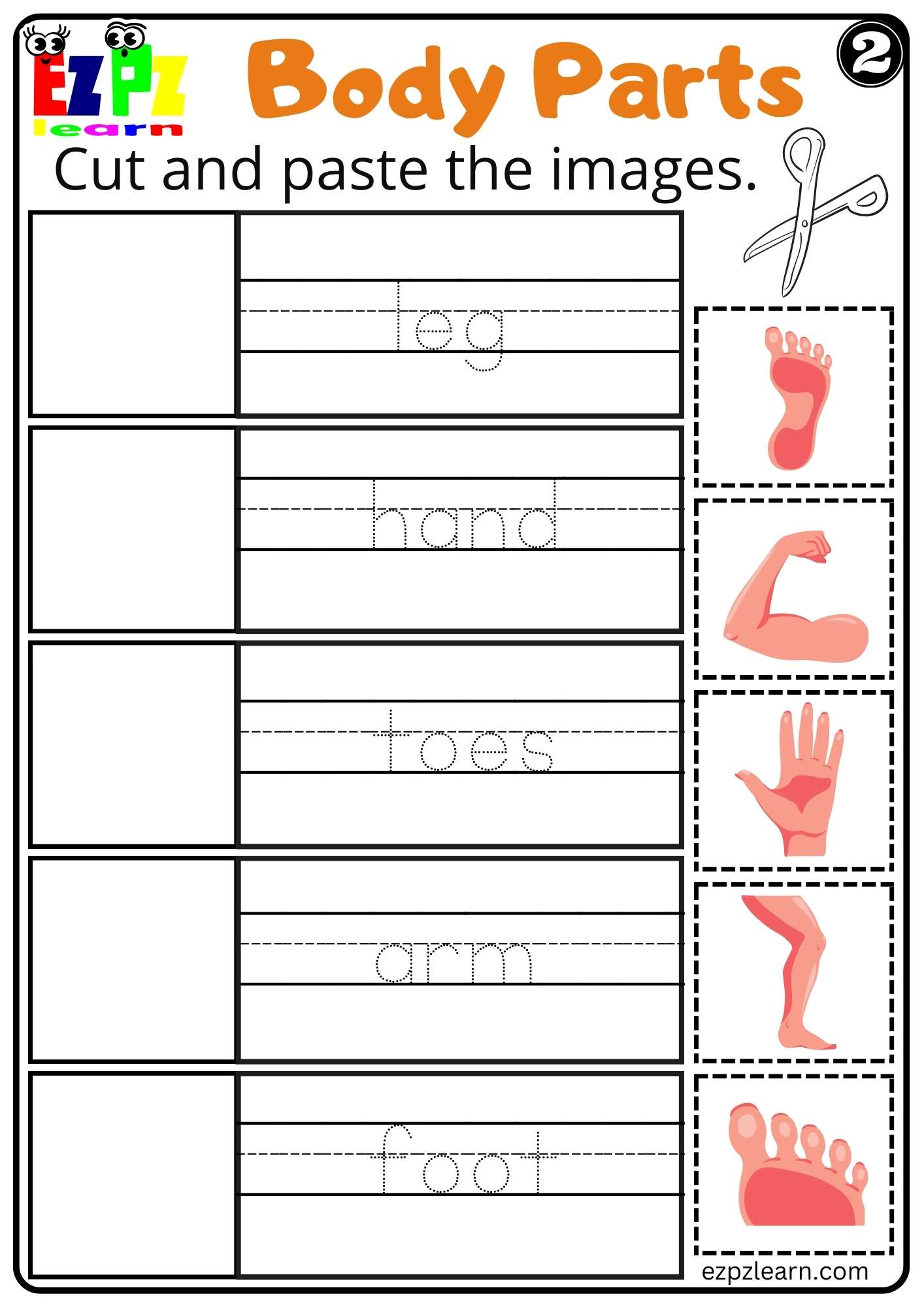 body-parts-cut-and-paste-worksheets-for-kids-and-esl-pdf-download-set-2